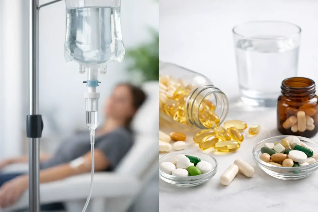 IV Therapy Versus Oral Supplements